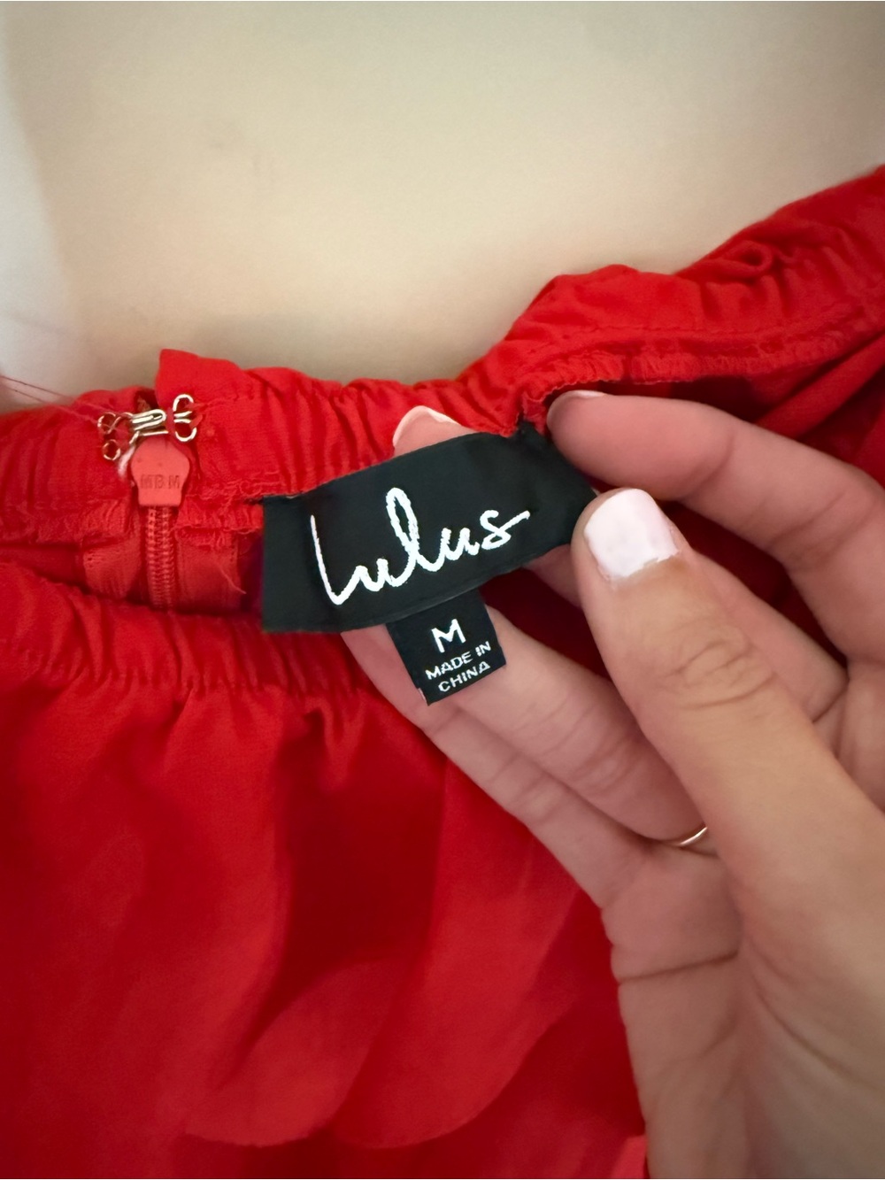 Lulu's Red Off-Shoulder Dress - Picture 4 of 4
